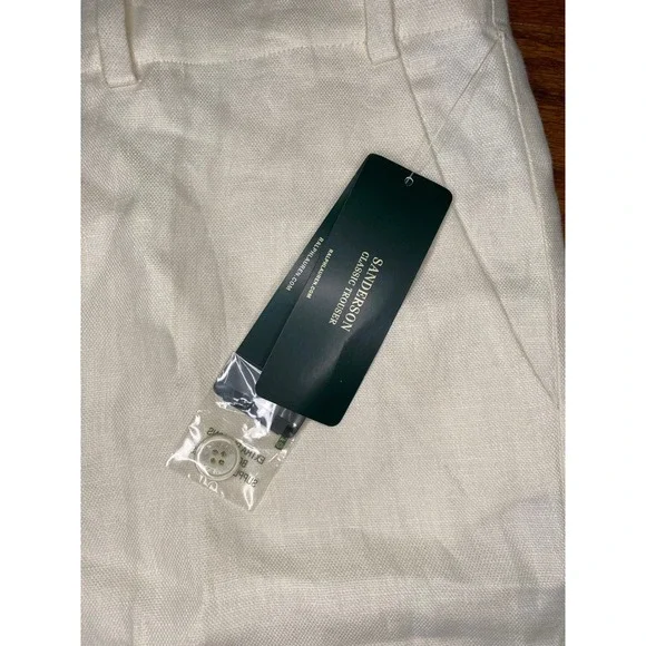 Lauren Ralph Lauren Cream Colored 100% Linen Pants 32.5" Inseam Size 16 - Picture 2 of 9